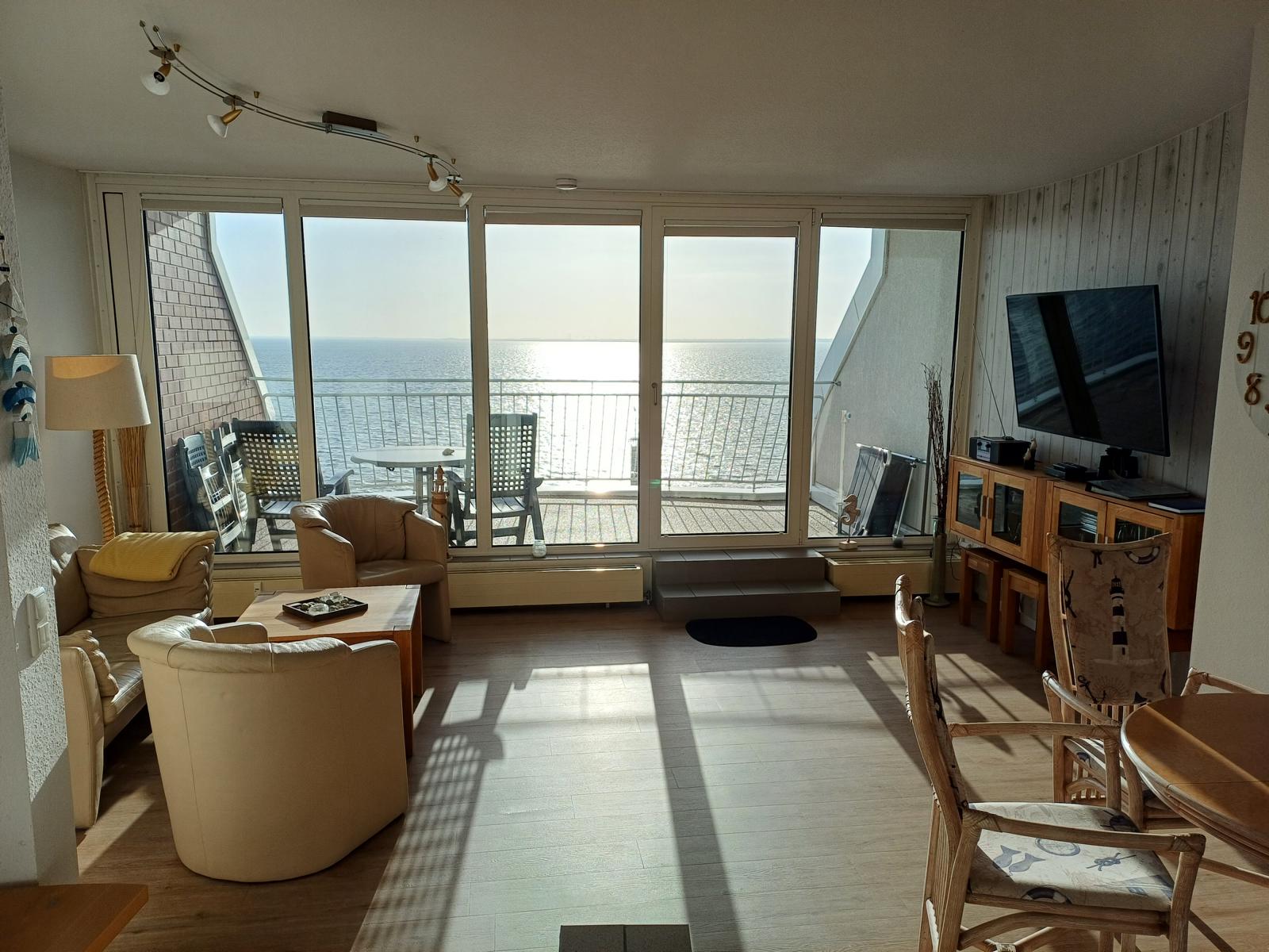 Ferienwohnung 93 am Südstrand Wilhelmshaven mit Blick auf den Jadebusen